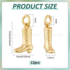 12Pcs Brass Charms&nbsp;ZIRC-BC00001-27G