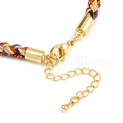 4MM Braided Nylon Cord Bracelets&nbsp;FIND-A057-01G-20