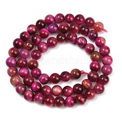 Grade AB Natural Tiger Eye Beads Strands&nbsp;G-B133-A02-6MM-05