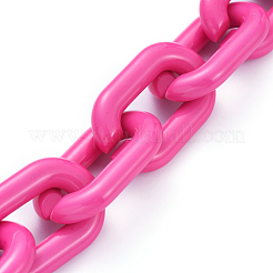 Handmade Opaque Acrylic Cable Chain&nbsp;AJEW-JB00574-05