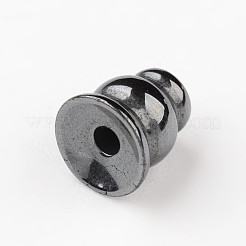 Smooth Electroplate Non-Magnetic Synthetic Hematite Buddhist Beads&nbsp;G-I175-33