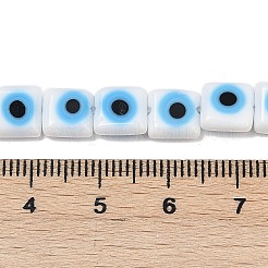 Handmade Evil Eye Lampwork Beads Strands&nbsp;LAMP-G166-03