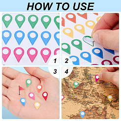 4 Sets Paper Self-Adhesive Stickers&nbsp;DIY-PH0036-05