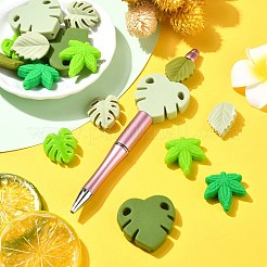 16Pcs 8 Style Leaf Silicone Beads&nbsp;SIL-CJ0001-73
