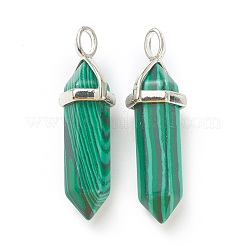 Synthetic Malachite Pointed Pendants&nbsp;G-M378-01P-A13