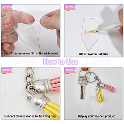 DIY Blank Keychain Making Kit&nbsp;DIY-WH0453-25