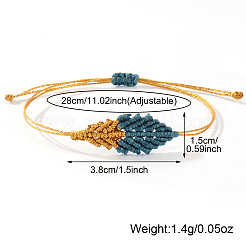 Handmade Waxed Cord Braided Bracelets for Women&nbsp;WF3570-1