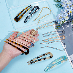 12Pcs 12 Style French Hair Forks&nbsp;OHAR-GA0001-10