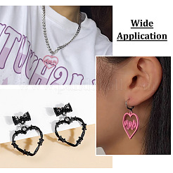 24Pcs 6 Style Spray Painted Zinc Alloy Pendants&nbsp;FIND-PJ0001-23