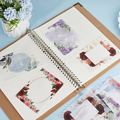 4 Sets 4 Styles Floral Translucent Scrapbook Paper Pads&nbsp;SCRA-GF0001-08