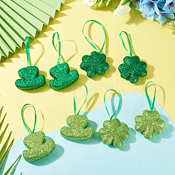 20Pcs 4 Styles Saint Patrick's Day Foam Pendant Decorations&nbsp;FIND-TA0010-96B