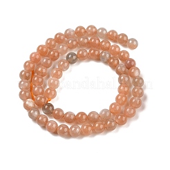 Natural Multi-Moonstone Beads Strands&nbsp;X-G-J157-6mm-06A-01
