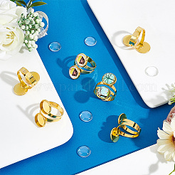 DIY Double Blank Dome Finger Ring Making Kit&nbsp;DIY-UN0004-26A