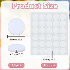 10Pcs Flat Round Acrylic Board&nbsp;DIY-HY0003-35
