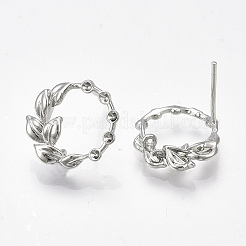 Brass Stud Earring Rhinestone Settings&nbsp;X-KK-S350-413P