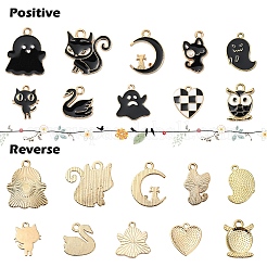 20Pcs 10 Styles Alloy Enamel Pendants&nbsp;ENAM-YW0004-20
