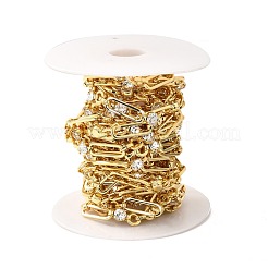 Rack Plating Brass Oval & Flat Round Link Chains&nbsp;CHC-I040-12G