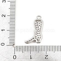 Brass Micro Pave Clear Cubic Zirconia Pendants&nbsp;CU-CBAD306-18P