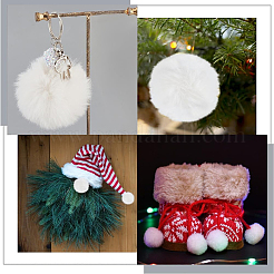 Handmade Faux Rabbit Fur Pom Pom Ball Covered Pendants&nbsp;WOVE-GF0001-03