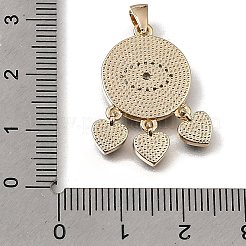 Brass Micro Pave Clear Cubic Zirconia Pendants&nbsp;CU-CBA7960-08G