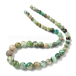 Natural Green Line Jasper  Graduated Beads Strands&nbsp;G-F830-A01-01