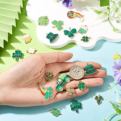 1Bag Saint Patrick's Day Alloy Enamel Pendants&nbsp;ENAM-TA0003-88