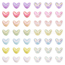 112Pcs 14 Styles UV Plating Transparent and Opaque Acrylic Beads&nbsp;MACR-TA0002-32