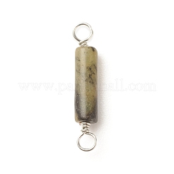 Natural Jade Connector Charms&nbsp;PALLOY-JF01574-06