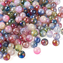 190Pcs 19 Colors Electroplate Transparent Crackle Glass Beads&nbsp;GLAA-TA0002-18