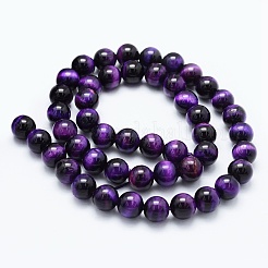 Natural Tiger Eye Beads Strands&nbsp;G-F561-8mm-B03