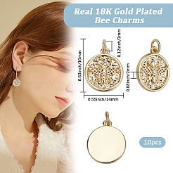 10Pcs Rack Plating Brass Pendants&nbsp;KK-BBC0017-16