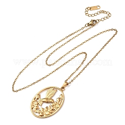 304 Stainless Steel Pendant Cable Chain Necklaces for Men Women&nbsp;NJEW-K308-03C-G