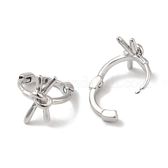 knot Brass Hoop Earrings for Women&nbsp;EJEW-U008-09P
