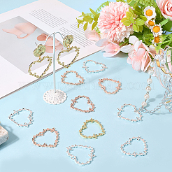 24Pcs 3 Colors Rack Plating Alloy Open Back Bezel Pendants&nbsp;FIND-SC0019-24