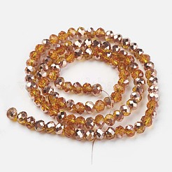 Electroplate Transparent Glass Beads Strands&nbsp;EGLA-A034-T4mm-N16