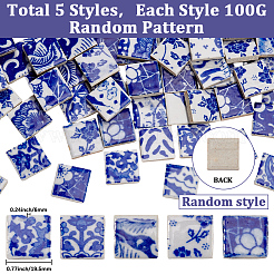 500G 5 Styles Handmade Porcelain Cabochons&nbsp;PORC-SP0001-21