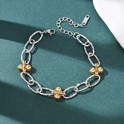 201 Stainless Steel Chain Bracelets&nbsp;BJEW-P378-01A-A