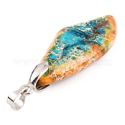 Natural Imperial Jasper Bead Pendants&nbsp;G-H250-07B-P