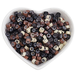 500Pcs 5 Colors Silicone Hair Coil Cuffs&nbsp;OHAR-SP0001-13