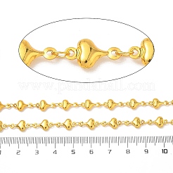 Rack Plating 304 Stainless Steel Heart Link Chains&nbsp;CHS-N009-01A-G