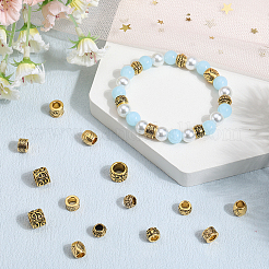 60Pcs 6 Styles Tibetan Style Alloy European Beads&nbsp;TIBEB-SP0001-06