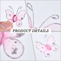 80Pcs Lace Butterfly Display Decorations&nbsp;DIY-CP0012-97