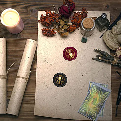 Brass Wax Seal Stamp with Handle&nbsp;AJEW-WH0184-1055
