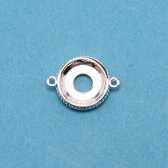 Brass Cabochon Connector Settings&nbsp;KK-TAC0014-05C-S