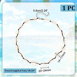 Natural Cowrie Shell Beaded Necklace for Women&nbsp;NJEW-UN0001-40