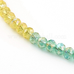 Rainbow Personalized Electroplate Glass Beaded Necklaces&nbsp;NJEW-JN03410-02