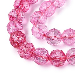 Crackle Transparent Glass Beads Strands&nbsp;GLAA-Q108-02A-12