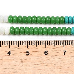 Glass & Natural White Shell & Dyed Howlite Beads Strands&nbsp;G-Z135-C08-2x4mm