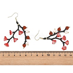 Glass Seed Bead Dangle Earrings&nbsp;EJEW-MZ00770-01
