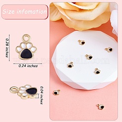10Pcs Brass Enamel Pendants&nbsp;KK-SZ0005-63